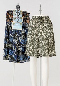 天竺プリントりらっくすルームパンツ　ハーフパンツ　パジャマ　ルームウェア