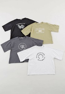 綿100％ プリントロゴワイドTシャツ5柄　ロゴ 半袖Tシャツ　Tシャツ　プリント　レディース
