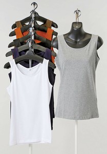 綿100％ 無地カラータンクトップ(ダーク) タンクトップ　インナー　レディース