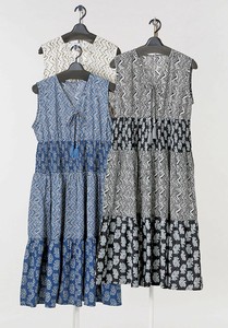 Casual Dress Switching Dress Summer Ethnic Pattern 100% Cotton