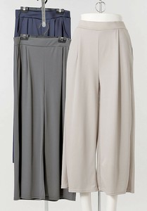 さらっとドレープワイドパンツ　パンツ　ワイドパンツ 無地　レディース