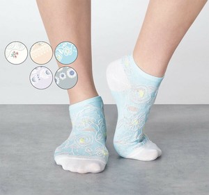 フェミニン柄刺繍アンクルソックス　ソックス　靴下　雑貨屋　靴下屋　刺繍　アンクルソックス