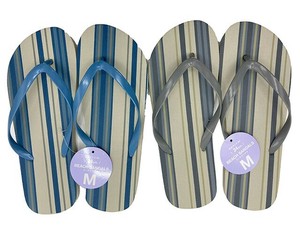 【海水浴に、レジャーに】ビーチサンダルMサイズ_ストライプ
