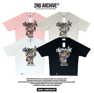 【2025春夏新作】手描き風くまプリントTシャツ