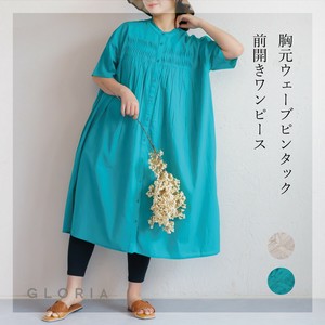 洋装/连衣裙 波纹 细褶 春夏