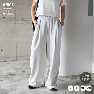 裏毛 スウェット タック ワイド パンツ