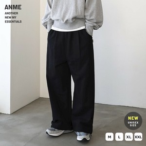 裏毛 スウェット タック ワイド パンツ
