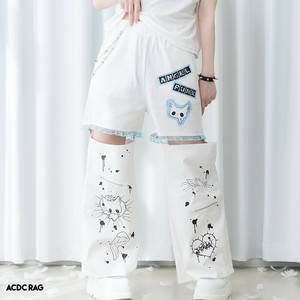 ANGEL PUNK パンツ ホワイト 原宿系 病みかわいい 天使界隈 パンク