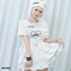 ANGEL PUNK エプロン ホワイト 原宿系 病みかわいい 天使界隈 パンク