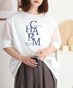 T-shirt charm Cut-and-sew 5/10 length