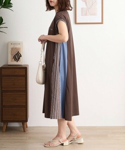 洋装/连衣裙 洋装/连衣裙 法式袖 竖纹