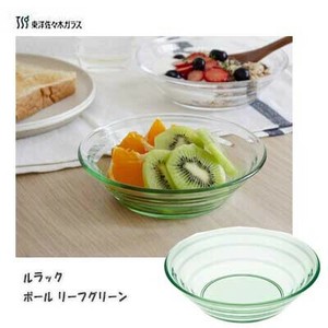ボール φ15×4cm  リーフグリーン ルラック  東洋佐々木ガラス   P-53305GG-JAN
