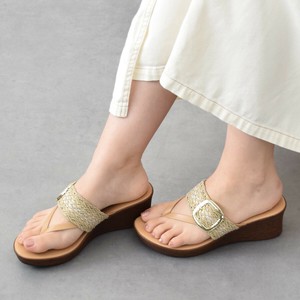 2025春夏新作【ITALIAN SHOEMAKERS】ビッグバックルウェッジヒールサンダル