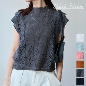 Button Shirt/Blouse Lace Blouse French Sleeve [S/S NEW]