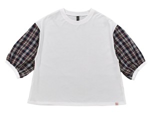 【特価商品】異素材ｽﾘｰﾌﾞﾛﾝｸﾞTｼｬﾂ