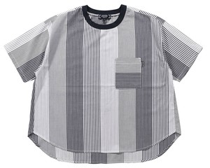 【特価商品】ﾊﾟｯﾁﾜｰｸ風布帛Tｼｬﾂ