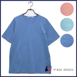 T-shirt V-Neck Short-Sleeved T-Shirt Made in Japan
