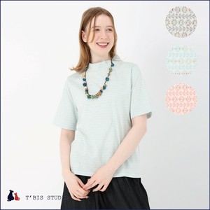 T-shirt Single High-Neck Short Sleeve Cut-and-sew Made in Japan