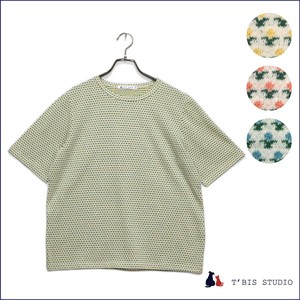 T-shirt Crew Neck Single Tulips Made in Japan