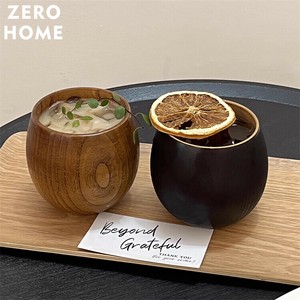 木製カップ 卵形コーヒーカップ 大腹ティーカップ 清杯 ギャザリング