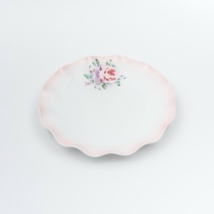 ＜新作・予約＞【日本製】プリンセスローズ  ケーキ皿［花柄/カントリー雑貨/陶器/イマン/薔薇］