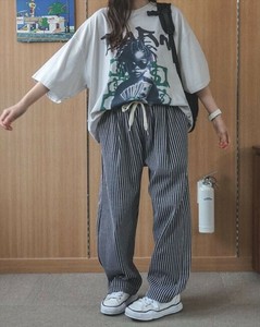 【2025春夏新作】ストライプワイドデニムパンツ＜ユニセックス＞