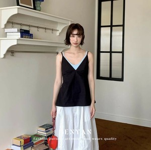 u27740トップス レディース ノースリーブ キャミソール セクシー 3色 フレンチ2025春夏新作