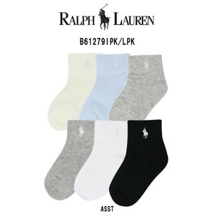 POLO RALPH LAUREN(ポロ ラルフローレン)ベビー ソックス 6足セット 赤ちゃん 靴下 B61279IPK/LPK