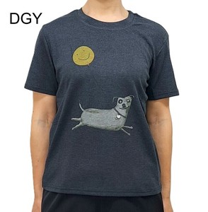 半袖Tシャツ　個性的　フロントプリント　犬と風船　アニマル