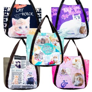 再入荷 プチプラ 保冷保温  猫モチーフ アソート バッグ トート 買い物 ショッピング レジャー