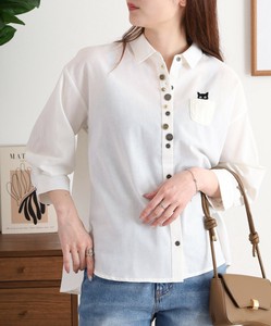 Button Shirt/Blouse 3/4 Length Sleeve
