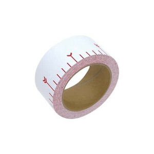 シンワ測定 貼付ロッド 合成紙製 50mm×25m 赤白30cm間隔 78193