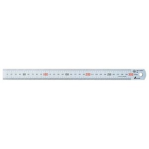 シンワ測定 マグネチックスケール シルバー 30cm 赤数字入 マグネット付JIS 13528