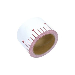 シンワ測定 貼付ロッド 合成紙製 75mm×25m 赤白30cm間隔 78195