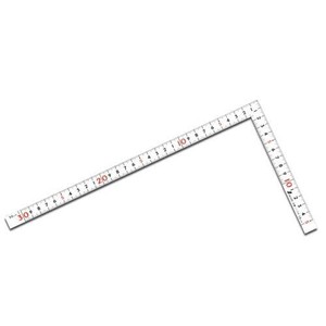 シンワ測定 曲尺同厚 ホワイト 30cm/1尺 併用目盛 名作 11104