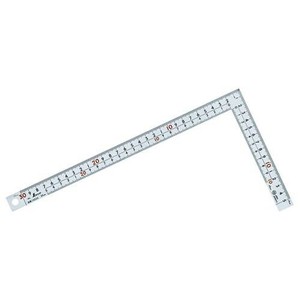 シンワ測定 曲尺広ピタ シルバー 30cm 表裏同目 8段目盛 JIS 10035