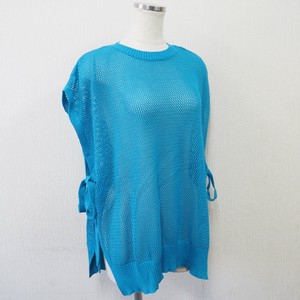 Sweater/Knitwear Round Neck Mesh Made in Japan