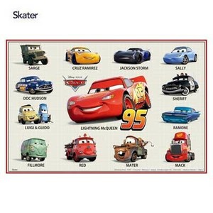 Picnic Blanket Cars Skater 60 x 90cm