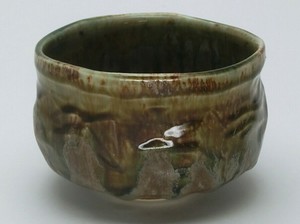 抹茶碗　緑釉【日本製　美濃焼】（磁器　お茶　インバウンド）