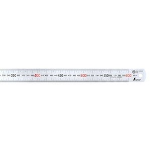 シンワ測定 直尺 シルバー 60cm 赤数字入 JIS 13021