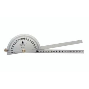 シンワ測定 プロトラクター No.300 シルバーφ210 竿目盛30cm 2本竿 62839