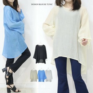 シアーチュニックのプルオーバーTOPS