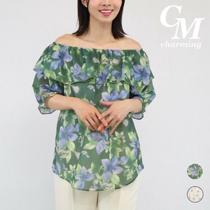 衬衫 新商品 2025年 花朵 印花 立即发货 衬衫