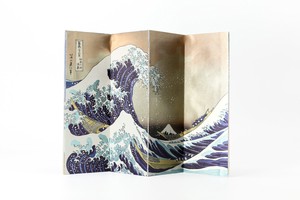 彩箔屏風シリーズ　葛飾北斎　神奈川沖浪裏