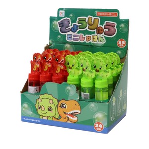 ＜光るおもちゃ・玩具・シャボン玉＞きょうりゅうミニしゃぼん 2種アソート　No.210-300