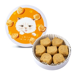 こねこのこねこねクッキー 黒糖くるみ 丸缶