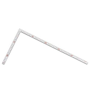 シンワ測定 曲尺同厚 ホワイト 1尺5寸/50cm 併用目盛 名作 11110