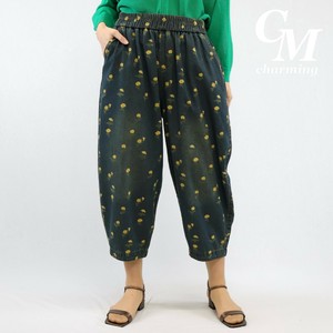 Cropped Pant Design Floral Pattern Printed