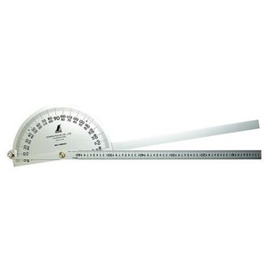 シンワ測定 プロトラクター No.600 シルバーφ320 竿目盛60cm 2本竿 62944
