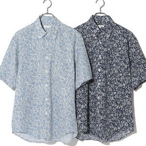 Button Shirt Floral Pattern Ripple Casual Printed